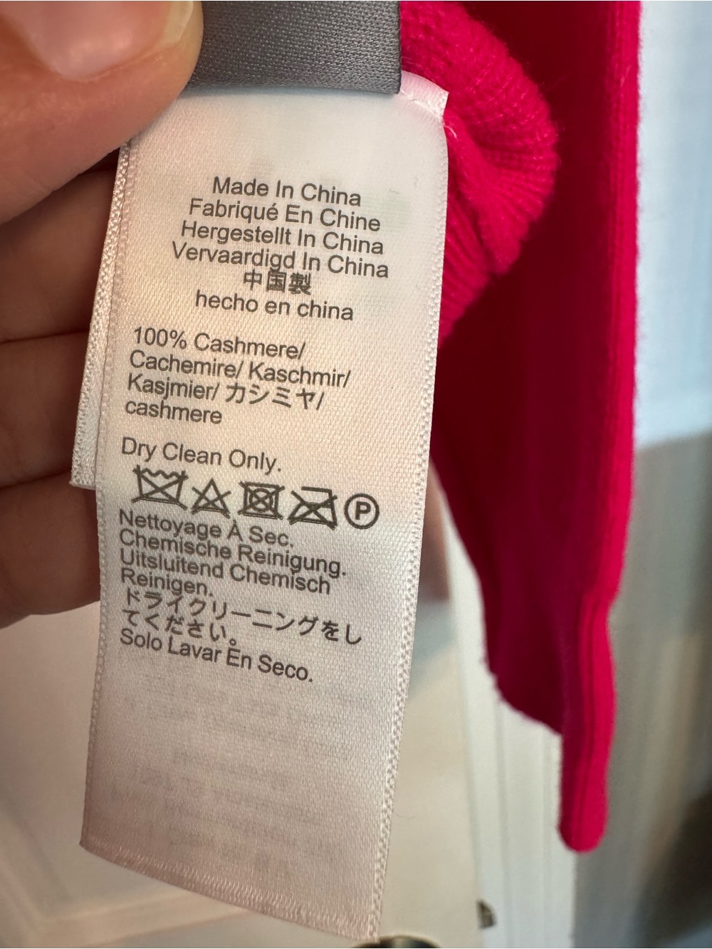J Crew 100% Cashmere Crewneck Sweater in Bright Fuchsia - Picture 5 of 5